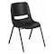 Flash Furniture Stack Chair, Plastic, Black, 32" H RUT-EO1-BK-GG - alternate 1