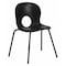 Flash Furniture Stack Chair, Plastic, Black RUT-NC258-BK-GG - alternate 1