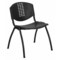 Flash Furniture Stack Chair, Plastic, Black RUT-NF01A-BK-GG - alternate 1
