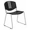 Flash Furniture Stack Chair, Plastic, Black w/Black Frame RUT-NF02-BK-GG - alternate 1