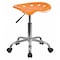 Flash Furniture Tractor Seat and Chrome Stool, Orange LF-214A-ORANGEYELLOW-GG - alternate 1