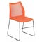 Flash Furniture Sled Stack Chair, Plastic, Air-Vent Bck, OR RUT-498A-ORANGE-GG - alternate 1