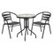 Flash Furniture 23.75" Round Glass Metal Table with 2 Metal Chairs TLH-071RD-017CBK2-GG - alternate 1