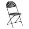 Flash Furniture Folding Chair, Plastic, Fan Back, Black LE-L-4-BK-GG - alternate 1