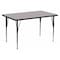 Flash Furniture Rectangle Activity Table, Laminate, Grey XU-A3060-REC-GY-H-A-GG - alternate 1
