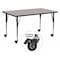 Flash Furniture Rectangle Activity Table, Laminate, Grey XU-A3072-REC-GY-H-A-CAS-GG - alternate 1