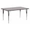 Flash Furniture Rectangle Activity Table, 30" W, 72" L, 30.25" H, Laminate, Grey XU-A3072-REC-GY-H-A-GG - alternate 1