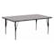 Flash Furniture Rectangle Activity Table, 30" W, 72" L, 25.25" H, Laminate, Grey XU-A3072-REC-GY-H-P-GG - alternate 1