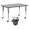 Flash Furniture Rectangle Activity Table, Laminate, Grey XU-A3072-REC-GY-T-A-CAS-GG - alternate 1