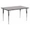 Flash Furniture Rectangle Activity Table, Chrome, Laminate, Particleboard, Steel, Grey XU-A3072-REC-GY-T-A-GG - alternate 1