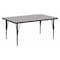 Flash Furniture Rectangle Activity Table, Chrome, Laminate, Particleboard, Steel, Grey XU-A3072-REC-GY-T-P-GG - alternate 1