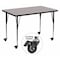 Flash Furniture Rectangle Activity Table, Laminate, Grey XU-A3672-REC-GY-H-A-CAS-GG - alternate 1