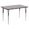 Flash Furniture Rectangle Activity Table, Laminate, Grey XU-A3672-REC-GY-H-A-GG - alternate 1