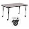 Flash Furniture Rectangle Activity Table, Laminate, Grey XU-A3672-REC-GY-H-P-CAS-GG - alternate 1