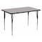 Flash Furniture Rectangle Activity Table, Laminate, Grey XU-A3672-REC-GY-T-A-GG - alternate 1
