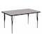 Flash Furniture Rectangle Activity Table, Laminate, Grey XU-A3672-REC-GY-T-P-GG - alternate 1