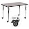 Flash Furniture Rectangle Activity Table, Laminate, Grey XU-A3048-REC-GY-H-A-CAS-GG - alternate 1