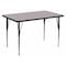 Flash Furniture Rectangle Activity Table, 30" W, 48" L, 30.25" H, Laminate, Grey XU-A3048-REC-GY-H-A-GG - alternate 1