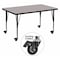 Flash Furniture Rectangle Activity Table, Laminate, Grey XU-A3048-REC-GY-H-P-CAS-GG - alternate 1