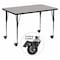 Flash Furniture Rectangle Activity Table, Laminate, Grey XU-A3048-REC-GY-T-A-CAS-GG - alternate 1
