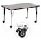 Flash Furniture Rectangle Activity Table, Laminate, Grey XU-A3048-REC-GY-T-P-CAS-GG - alternate 1
