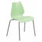 Flash Furniture Stack Chair, Plastic, Green w/Silver Frame RUT-288-GREEN-GG - alternate 1
