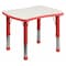 Flash Furniture Rectangle Activity Table, Plastic, Steel, Red YU-YCY-098-RECT-TBL-RED-GG - alternate 1