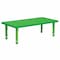 Flash Furniture Rectangle Activity Table, Plastic, Steel, Green YU-YCX-001-2-RECT-TBL-GREEN-GG - alternate 1