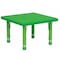Flash Furniture Square Activity Table, Plastic, Steel, Green YU-YCX-002-2-SQR-TBL-GREEN-GG - alternate 1