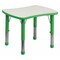 Flash Furniture Rectangle Preschool Table, Green, 21-7/8"x26-5/8", Plastic, Steel, Green YU-YCY-098-RECT-TBL-GREEN-GG - alternate 1