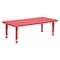 Flash Furniture Rectangle Activity Table, Plastic, Steel, Red YU-YCX-001-2-RECT-TBL-RED-GG - alternate 1