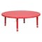 Flash Furniture Round Activity Table, Plastic, Steel, Red YU-YCX-005-2-ROUND-TBL-RED-GG - alternate 1