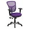 Flash Furniture Contemporary Chair Mid-Back Task Chair, Adj. Arms, Purple, Adjustable Arms, 18" to 23" Height, Mesh HL-0001-PUR-GG - alternate 1