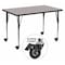 Flash Furniture Rectangle Activity Table, Laminate, Grey XU-A2448-REC-GY-H-A-CAS-GG - alternate 1