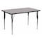 Flash Furniture Rectangle Activity Table, Laminate, Grey XU-A2448-REC-GY-H-A-GG - alternate 1