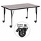 Flash Furniture Rectangle Activity Table, 24" W, 48" L, 25.5" H, Laminate, Grey XU-A2448-REC-GY-H-P-CAS-GG - alternate 1