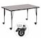 Flash Furniture Rectangle Activity Table, Laminate, Grey XU-A2448-REC-GY-T-P-CAS-GG - alternate 1