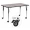 Flash Furniture Rectangle Activity Table, Laminate, Grey XU-A2460-REC-GY-H-A-CAS-GG - alternate 1