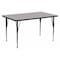 Flash Furniture Rectangle Activity Table, Chrome, Laminate, Particleboard, Steel, Grey XU-A2460-REC-GY-H-A-GG - alternate 1