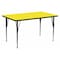 Flash Furniture Rectangle Activity Table, Laminate, Yellow XU-A3072-REC-YEL-H-A-GG - alternate 1