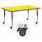 Flash Furniture Rectangle Activity Table, Laminate, Yellow XU-A3072-REC-YEL-H-P-CAS-GG - alternate 1