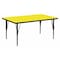 Flash Furniture Rectangle Activity Table, 30" W, 72" L, 25.25" H, Laminate, Yellow XU-A3072-REC-YEL-H-P-GG - alternate 1