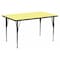 Flash Furniture Rectangle Activity Table, Chrome, Laminate, Particleboard, Steel, Yellow XU-A3072-REC-YEL-T-A-GG - alternate 1
