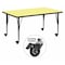 Flash Furniture Rectangle Activity Table, Laminate, Yellow XU-A3072-REC-YEL-T-P-CAS-GG - alternate 1