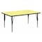 Flash Furniture Rectangle Activity Table, Chrome, Laminate, Particleboard, Steel, Yellow XU-A3072-REC-YEL-T-P-GG - alternate 1