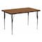 Flash Furniture Rectangle Activity Table, Laminate, Wood Grain XU-A3060-REC-OAK-H-A-GG - alternate 1