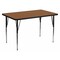 Flash Furniture Rectangle Activity Table, 36" W, 72" L, 30.25" H, Laminate, Wood Grain XU-A3672-REC-OAK-H-A-GG - alternate 1
