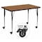 Flash Furniture Rectangle Activity Table, Laminate, Wood Grain XU-A3672-REC-OAK-T-A-CAS-GG - alternate 1