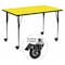 Flash Furniture Rectangle Activity Table, Laminate, Yellow XU-A2448-REC-YEL-H-A-CAS-GG - alternate 1