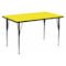 Flash Furniture Rectangle Activity Table, 24" W, 48" L, 30.25" H, Laminate, Yellow XU-A2448-REC-YEL-H-A-GG - alternate 1